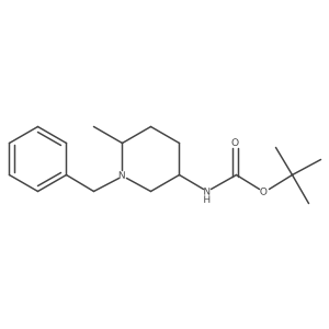 tert-butyl N-(1-benzyl-6-methylpiperidin-3-yl)carbamate Structure