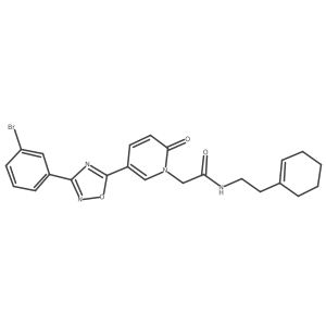 2-(5-(3-(3-bromophenyl)-1,2,4-oxadiazol-5-yl)-2-oxopyridin-1(2H)-yl)-N-(2-(cyclohex-1-en-1-yl)ethyl)acetamide Structure