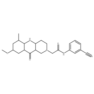 N-(3-cyanophenyl)-2-(8-methoxy-6-methyl-10-oxo-1,3,4,4a,5,5a,6,7,8,9,9a,10a-dodecahydrobenzo[b][1,6]naphthyridin-2-yl)acetamide Structure