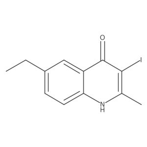 6-Ethyl-3-iodo-2-methylquinolin-4(1H)-one Structure