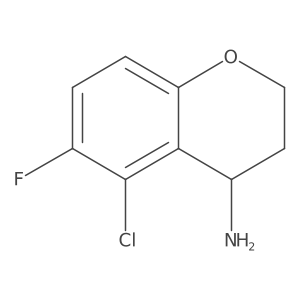 5-Chloro-6-fluorochroman-4-amine结构式