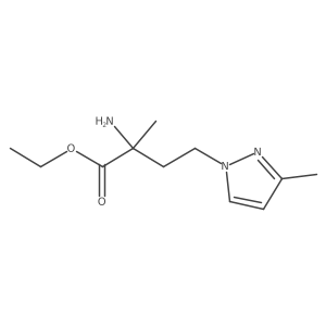 ethyl 2-amino-2-methyl-4-(3-methyl-1H-pyrazol-1-yl)butanoate Structure