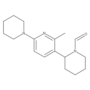 2-[2-methyl-6-(1-piperidyl)-3-pyridyl]piperidine-1-carbaldehyde结构式
