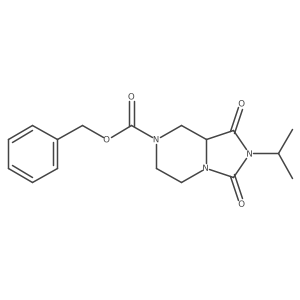 Benzyl 2-isopropyl-1,3-dioxohexahydroimidazo[1,5-a]pyrazine-7(1H)-carboxylate Structure