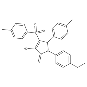 1-(4-ethylphenyl)-3-hydroxy-5-(p-tolyl)-4-tosyl-1H-pyrrol-2(5H)-one Structure