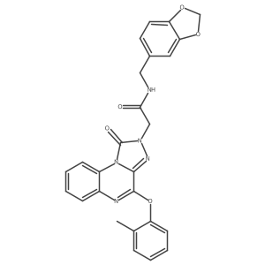 N-[(2H-1,3-benzodioxol-5-yl)methyl]-2-[4-(2-methylphenoxy)-1-oxo-1H,2H-[1,2,4]triazolo[4,3-a]quinoxalin-2-yl]acetamide结构式