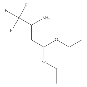 4,4-Diethoxy-1,1,1-trifluorobutan-2-amine结构式