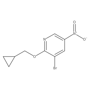 3-Bromo-2-(cyclopropylmethoxy)-5-nitropyridine Structure