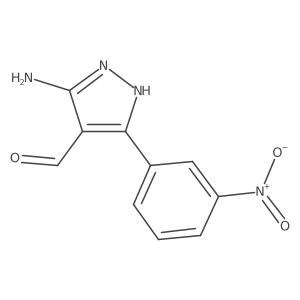 1H-Pyrazole-4-carboxaldehyde, 3-amino-5-(3-nitrophenyl)- Structure