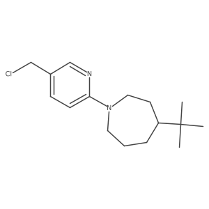 1H-Azepine, 1-[5-(chloromethyl)-2-pyridinyl]-4-(1,1-dimethylethyl)hexahydro- Structure