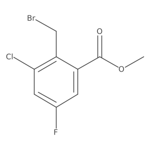 Methyl 2-(bromomethyl)-3-chloro-5-fluorobenzoate结构式