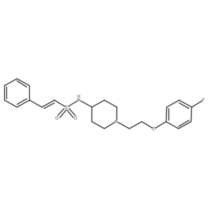(E)-N-[1-[2-(4-Fluorophenoxy)ethyl]piperidin-4-yl]-2-phenylethenesulfonamide结构式