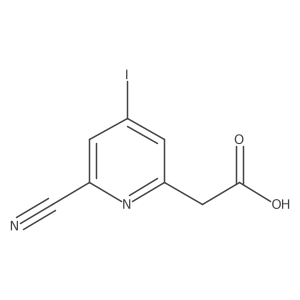 (6-Cyano-4-iodopyridin-2-YL)acetic acid Structure