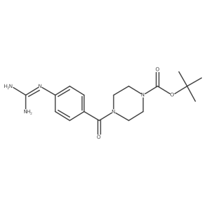 Tert-butyl 4-(4-guanidinobenzoyl)piperazine-1-carboxylate结构式
