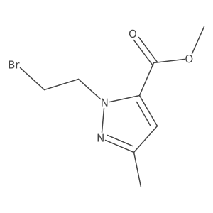methyl 1-(2-bromoethyl)-3-methyl-1H-pyrazole-5-carboxylate Structure
