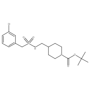 tert-Butyl 4-(((3-chlorophenyl)methylsulfonamido)methyl)piperidine-1-carboxylate Structure