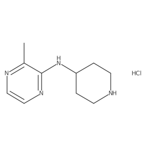 3-methyl-N-(piperidin-4-yl)pyrazin-2-amine hydrochloride结构式