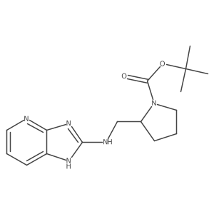 tert-Butyl 2-(((3H-imidazo[4,5-b]pyridin-2-yl)amino)methyl)pyrrolidine-1-carboxylate结构式