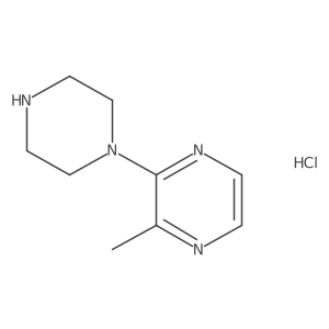 2-Methyl-3-(piperazin-1-yl)pyrazine hydrochloride Structure