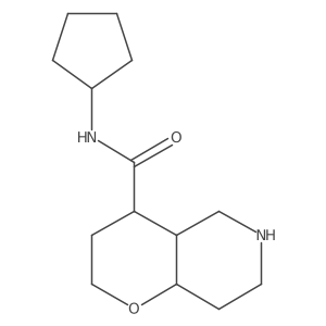 (4R,4aR,8aR)-N-cyclopentyloctahydro-2H-pyrano[3,2-c]pyridine-4-carboxamide结构式