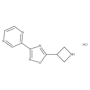 2-(5-Azetidin-3-yl-1,2,4-oxadiazol-3-yl)pyrazine hydrochloride Structure
