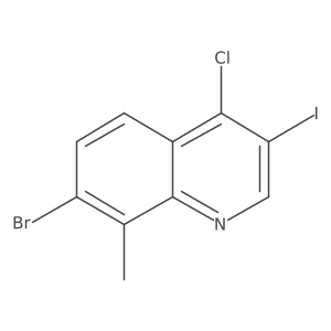 7-Bromo-4-chloro-3-iodo-8-methylquinoline结构式