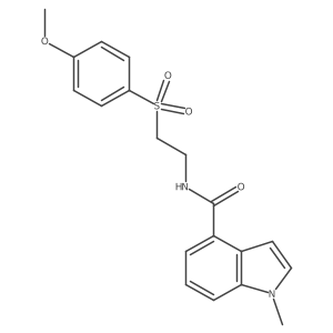 N-{2-[(4-methoxyphenyl)sulfonyl]ethyl}-1-methyl-1H-indole-4-carboxamide结构式