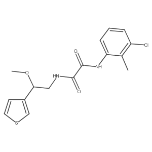N1-(3-chloro-2-methylphenyl)-N2-(2-methoxy-2-(thiophen-3-yl)ethyl)oxalamide Structure