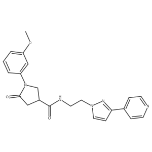 1-(3-methoxyphenyl)-5-oxo-N-(2-(3-(pyridin-4-yl)-1H-pyrazol-1-yl)ethyl)pyrrolidine-3-carboxamide Structure