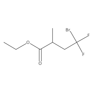 Ethyl 4-bromo-4,4-difluoro-2-methylbutanoate结构式