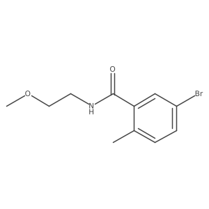 5-bromo-N-(2-methoxyethyl)-2-methylbenzamide结构式