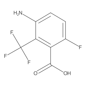 3-Amino-6-fluoro-2-(trifluoromethyl)benzoic acid结构式