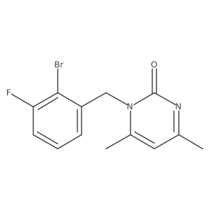 2(1H)-Pyrimidinone, 1-[(2-bromo-3-fluorophenyl)methyl]-4,6-dimethyl-结构式