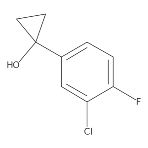 1-(3-Chloro-4-fluorophenyl)cyclopropan-1-ol Structure