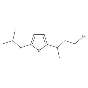 2-Thiophenepropanethiol, I(3)-methyl-5-(2-methylpropyl)- Structure