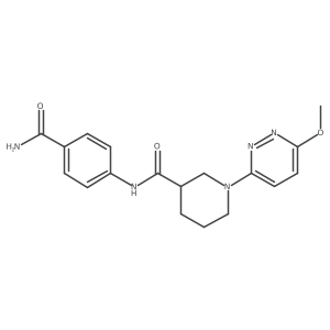 N-(4-carbamoylphenyl)-1-(6-methoxypyridazin-3-yl)piperidine-3-carboxamide结构式