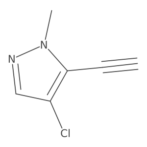 4-chloro-5-ethynyl-1-methyl-1H-pyrazole结构式