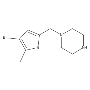 1-[(4-Bromo-5-methylthiophen-2-yl)methyl]piperazine结构式