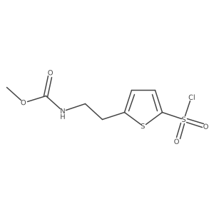 Methyl N-{2-[5-(chlorosulfonyl)thiophen-2-yl]ethyl}carbamate结构式