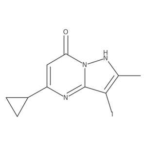 5-cyclopropyl-3-iodo-2-methyl-4H,7H-pyrazolo[1,5-a]pyrimidin-7-one Structure