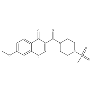(4-Hydroxy-7-methoxyquinolin-3-yl)[4-(methylsulfonyl)piperazin-1-yl]methanone Structure