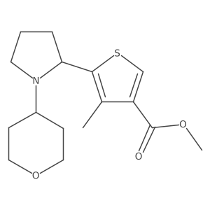 Methyl 5-(1-(tetrahydro-2h-pyran-4-yl)pyrrolidin-2-yl)-4-methylthiophene-3-carboxylate结构式