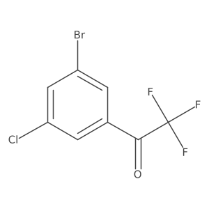 1-(3-Bromo-5-chlorophenyl)-2,2,2-trifluoroethan-1-one结构式