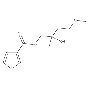 N-(2-hydroxy-4-methoxy-2-methylbutyl)thiophene-3-carboxamide结构式