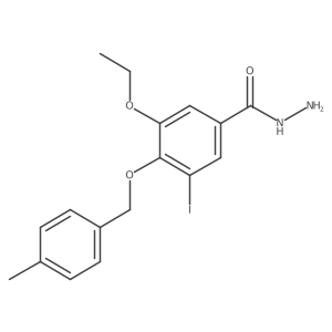3-Ethoxy-5-iodo-4-((4-methylbenzyl)oxy)benzohydrazide结构式