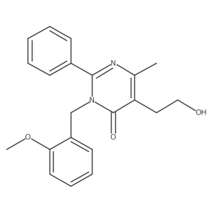 5-(2-hydroxyethyl)-3-(2-methoxybenzyl)-6-methyl-2-phenylpyrimidin-4(3H)-one结构式