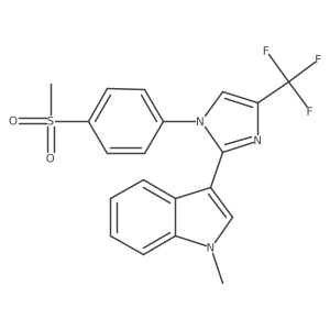 1h-Indole,1-methyl-3-[1-[4-(methylsulfonyl)phenyl]-4-(trifluoromethyl)-1h-imidazol-2-yl]- Structure