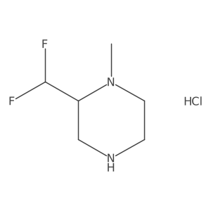 2-(Difluoromethyl)-1-methylpiperazine hydrochloride Structure