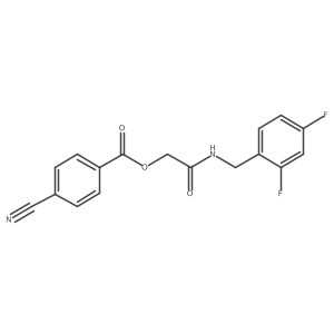 2-((2,4-Difluorobenzyl)amino)-2-oxoethyl 4-cyanobenzoate Structure