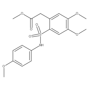 Methyl 2-{4,5-dimethoxy-2-[(4-methoxyphenyl)sulfamoyl]phenyl}acetate结构式